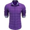 COOFANDY Men’s Casual Dress Shirt Long Sleeve Casual Shirt for Men Button Down Office Shirt(Purple)