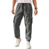 COOFANDY Mens Casual Joggers Pants Stretch Waist Drawstring Cargo Pants Tapered Sweatpants with Pockets