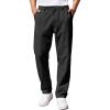 COOFANDY Men’s Casual Pants Classic Fit Straight Legs Flat Front Twill Pants(Black)