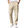 COOFANDY Men’s Casual Pants Classic Fit Straight Legs Flat Front Twill Pants(Light Khaki)