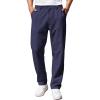 COOFANDY Men’s Casual Pants Classic Fit Straight Legs Flat Front Twill Pants(Navy)