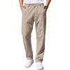COOFANDY Men’s Casual Pants Classic Fit Straight Legs Flat Front Twill Pants(Taupe)