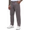 COOFANDY Mens Casual Pants Elastic Waist Drawstring Chino Pants Cotton Twill Trousers with Pockets(Dark Grey)