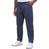 COOFANDY Mens Casual Pants Elastic Waist Drawstring Chino Pants Cotton Twill Trousers with Pockets(Navy Blue)