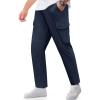 COOFANDY Men’s Casual Pants Lightweight Hiking Cargo Pants Stretch Outdoor Work Pant with Multi Pockets(Navy Blue)
