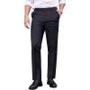 COOFANDY Men’s Classic Fit Dress Pants Flat Front Straight Formal Pants Wrinkle Free Expandable Waist Suit Pants(Black)