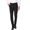 COOFANDY Men’s Classic Fit Flat Front Dress Pants No Iron Premium Casual Pants Expandable Waist Suit Pants(Black)