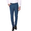 COOFANDY Men’s Classic Fit Flat Front Dress Pants No Iron Premium Casual Pants Expandable Waist Suit Pants(Blue)