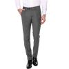 COOFANDY Men’s Classic Fit Flat Front Dress Pants No Iron Premium Casual Pants Expandable Waist Suit Pants(Grey)