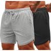 COOFANDY Mens Gym Shorts(Black/Grey)