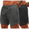 COOFANDY Mens Gym Shorts(Dark Gray/Black)