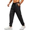 COOFANDY Mens Joggers Pants Regular Fit Casual Pants Lightweight Elastic Waistband Pants with Pockets(Black)