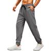 COOFANDY Mens Joggers Pants Regular Fit Casual Pants Lightweight Elastic Waistband Pants with Pockets(Dark Grey)
