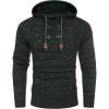 COOFANDY Men’s Knitted Hoodies Pullover Casual Long Sleeve Turtleneck Sweaters(Dark Green)