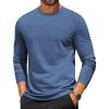 COOFANDY Mens Long Sleeve T Shirts Crew Neck Casual Basic Tee Shirt Lightweight Pullover Shirts(1 Pack-blue)
