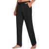 COOFANDY Men’s Open Bottom Sweatpants Casual Yoga Pants Lightweight Jogger Lounge Pants with Pockets(Black)