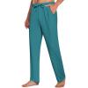 COOFANDY Men’s Open Bottom Sweatpants Casual Yoga Pants Lightweight Jogger Lounge Pants with Pockets(Ocean Blue)