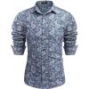 COOFANDY Mens Paisley Printed Shirts Casual Long Sleeve Button Down Shirts Floral Dress Shirt with Pockets(Pattern 5)