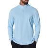 COOFANDY Mens Quarter Zip Pullover Sweatshirt UPF 50+ Long Sleeve Sun Protection Shirts Golf Running Rash Guard T-Shirts(Light Blue)