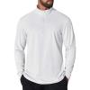 COOFANDY Mens Quarter Zip Pullover Sweatshirt UPF 50+ Long Sleeve Sun Protection Shirts Golf Running Rash Guard T-Shirts(White)