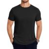 COOFANDY Men’s Short Sleeve T-Shirts Crew Neck Casual Summer T Shirts 1-3 Pack Basic Tee Shirt(A-black 1pack)