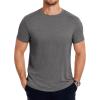 COOFANDY Men’s Short Sleeve T-Shirts Crew Neck Casual Summer T Shirts 1-3 Pack Basic Tee Shirt(A-dark Grey 1pack)