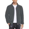 COOFANDY Men’s Soft Polar Fleece Jacket Lightweight Full Zip Jackets Casual Outdoor Warm Jackets Coats with Pockets(Dark Grey)