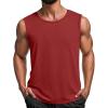 COOFANDY Men’s Workout Tank Tops 1/2 Pack Dry Fit Sleeveless Muscle Gym Shirts Stretch Bodybuilding Tee(Wine Red)