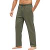 COOFANDY Men’s Yoga Pants Casual Elastic Waist Drawstring Jogger Sweatpants Open Bottom Lounge Pants(Army Green)