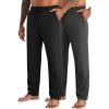 COOFANDY Men’s Yoga Sweatpants Open Bottom Lightweight Sweat Pants Drawstring Athletic Lounge Pants with Pockets(Black & Dark Gray)