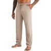 COOFANDY Men’s Yoga Sweatpants Open Bottom Lightweight Sweat Pants Drawstring Athletic Lounge Pants with Pockets(Champagne)