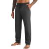 COOFANDY Men’s Yoga Sweatpants Open Bottom Lightweight Sweat Pants Drawstring Athletic Lounge Pants with Pockets(Dark Gray)