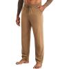 COOFANDY Men’s Yoga Sweatpants Open Bottom Lightweight Sweat Pants Drawstring Athletic Lounge Pants with Pockets(Khaki)