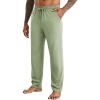 COOFANDY Men’s Yoga Sweatpants Open Bottom Lightweight Sweat Pants Drawstring Athletic Lounge Pants with Pockets(Light Green)