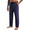 COOFANDY Men’s Yoga Sweatpants Open Bottom Lightweight Sweat Pants Drawstring Athletic Lounge Pants with Pockets(Navy Blue)