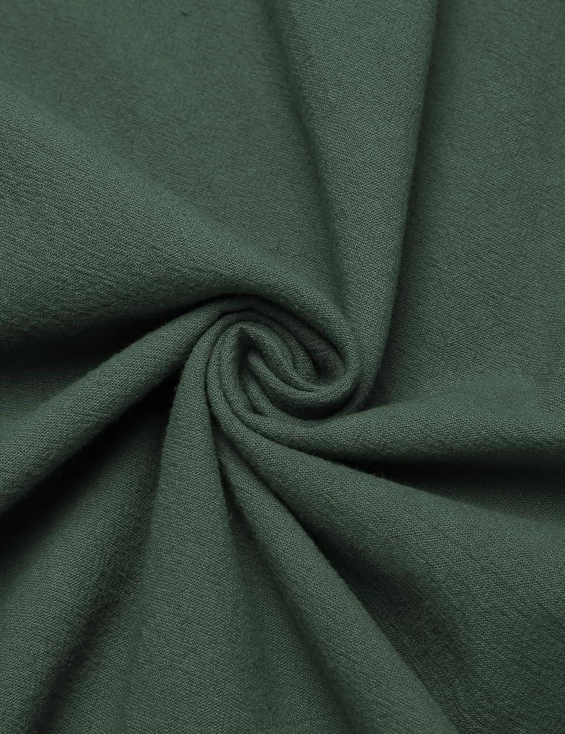 imageCOOFANDY Mens Cotton Linen Tank Top Shirts Casual Sleeveless Lace Up Beach Hippie Tops Bohemian Renaissance Pirate TunicDark Army Green