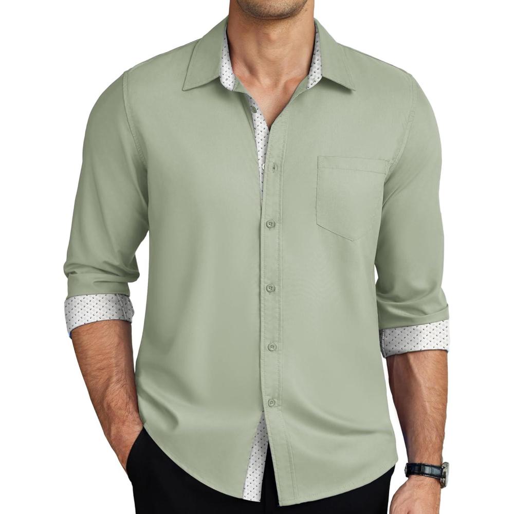 imageCOOFANDY mens ClassicLight Green