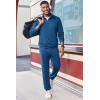 COOFANDY 2 Piece Set for Men Casual 1/4 Zip Track Suits Set Long Sleeve Quarter Pullover Jogging Suits 2025 Fashion Outfits(Blue)