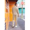 COOFANDY 2 Piece Set for Men Casual 1/4 Zip Track Suits Set Long Sleeve Quarter Pullover Jogging Suits 2025 Fashion Outfits(Cream)