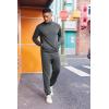 COOFANDY 2 Piece Set for Men Casual 1/4 Zip Track Suits Set Long Sleeve Quarter Pullover Jogging Suits 2025 Fashion Outfits(Dark Grey)