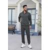 COOFANDY 2 Piece Set for Men Casual 1/4 Zip Track Suits Set Long Sleeve Quarter Pullover Jogging Suits 2025 Fashion Outfits(Dark Grey)