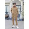 COOFANDY 2 Piece Set for Men Casual 1/4 Zip Track Suits Set Long Sleeve Quarter Pullover Jogging Suits 2025 Fashion Outfits(Khaki)