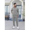 COOFANDY 2 Piece Set for Men Casual 1/4 Zip Track Suits Set Long Sleeve Quarter Pullover Jogging Suits 2025 Fashion Outfits(Light Grey)
