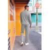 COOFANDY 2 Piece Set for Men Casual 1/4 Zip Track Suits Set Long Sleeve Quarter Pullover Jogging Suits 2025 Fashion Outfits(Light Grey)