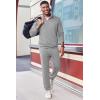 COOFANDY 2 Piece Set for Men Casual 1/4 Zip Track Suits Set Long Sleeve Quarter Pullover Jogging Suits 2025 Fashion Outfits(Light Grey)