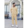 COOFANDY 2 Piece Set for Men Casual 1/4 Zip Track Suits Set Long Sleeve Quarter Pullover Jogging Suits 2025 Fashion Outfits(Light Khaki)