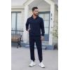 COOFANDY 2 Piece Set for Men Casual 1/4 Zip Track Suits Set Long Sleeve Quarter Pullover Jogging Suits 2025 Fashion Outfits(Navy Blue)