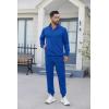 COOFANDY 2 Piece Set for Men Casual 1/4 Zip Track Suits Set Long Sleeve Quarter Pullover Jogging Suits 2025 Fashion Outfits(Royal Blue)