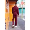 COOFANDY 2 Piece Set for Men Casual 1/4 Zip Track Suits Set Long Sleeve Quarter Pullover Jogging Suits 2025 Fashion Outfits(Wine Red)