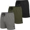 COOFANDY Men’s 2 Pack Gym Workout Shorts Quick Dry Athletic Shorts 5 Inch Lightweight Sports Running Shorts with Pockets(3 Pack: Black/Dark Gray/Army Green)